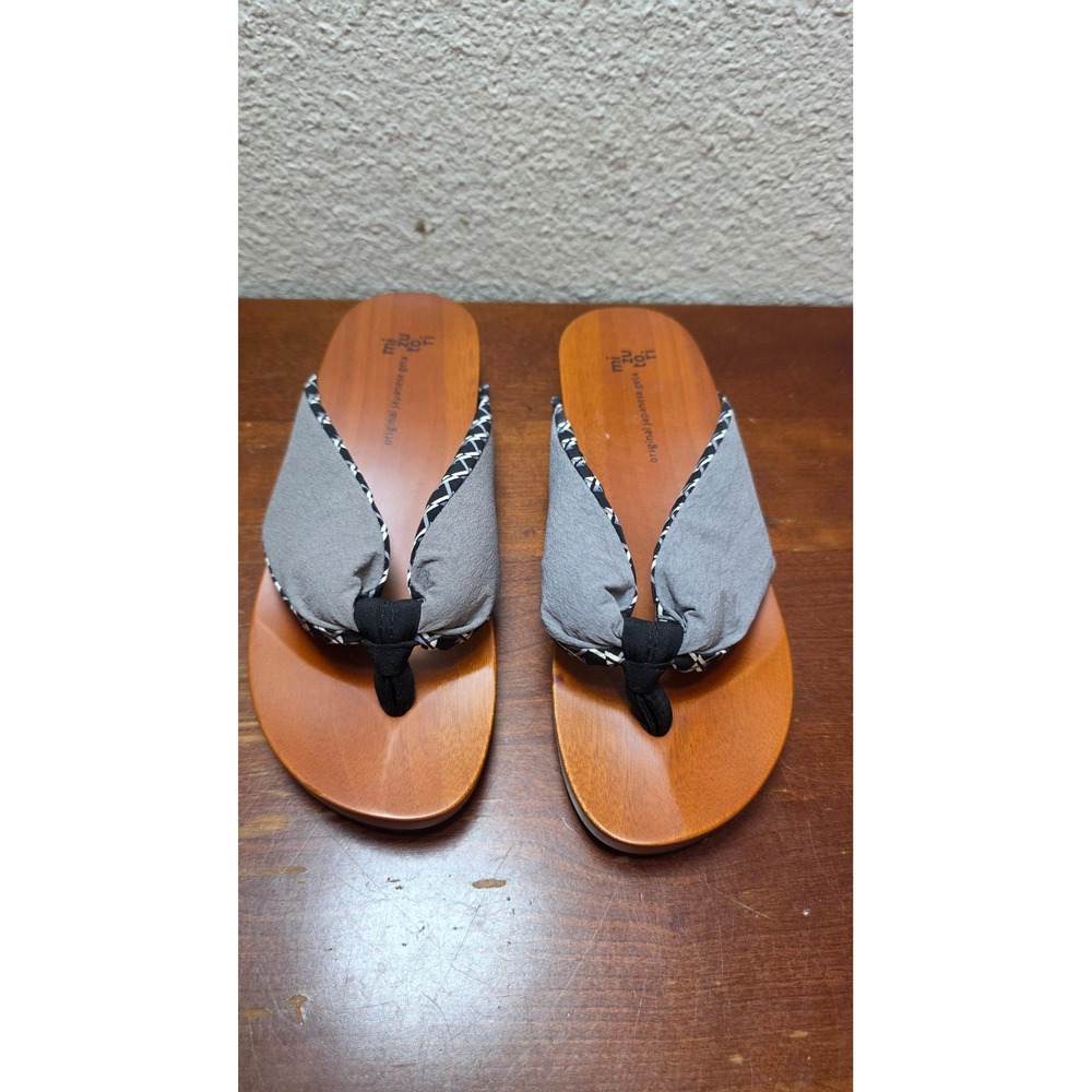 Mizutori Original Japanese Geta Wooden Sandals Women SS Grey Thong Slides Japan